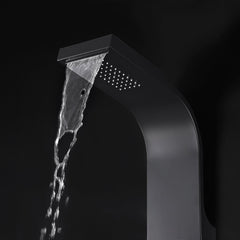 Shower Panel System, Level, 66 in. with 3 Jets in Black