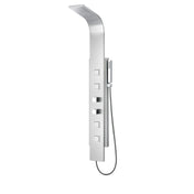 Shower Panel System, Visor, 60 in. 4-Jetted in Brushed Steel