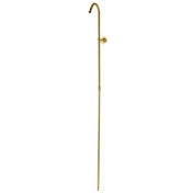 Shower Riser, Vintage, 62-Inch with Wall Support in Brushed Brass