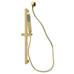 Shower Slide Bar System, Sona, with Hand Shower and 59 Inch Hose in Polished Brass