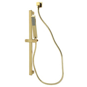Shower Slide Bar System, Sona, with Hand Shower and 59 Inch Hose in Polished Brass