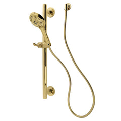 Shower Slide Bar with Hand Shower, Tulare, 24 in Grab Bar in Polished Brass
