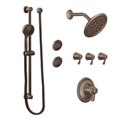 Shower System Kit, Wall Mount, Fixed and Handheld Shower Heads, Oil Rubbed Bronze