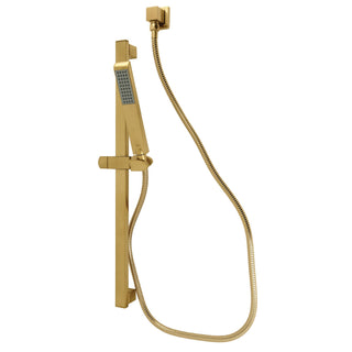 Shower System, Sona, with Slide Bar and Hand Shower in Brushed Brass