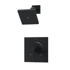 Shower Trim Kit, Duro, Single Handle, Wall Mount, Brass, Matte Black