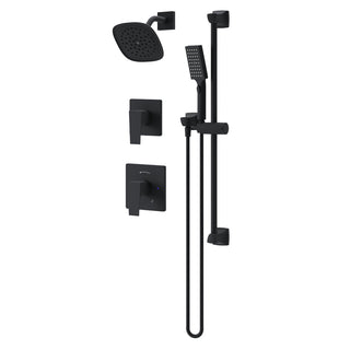 Shower Trim Kit, Verity, Wall Mount, Brass, Matte Black