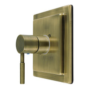 Shower Valve and Trim Set, Concord, Pressure Balanced Single Handle in Antique Brass