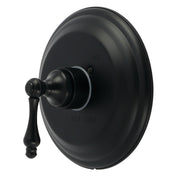 Shower Valve and Trim Set, Restoration, Pressure Balanced Single Handle in Matte Black