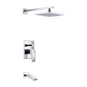 Showerhead and Bath Faucet Set, Spirito Series, Single Handle in Polished Chrome