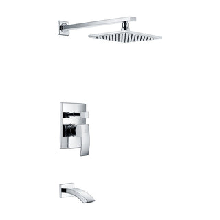 Showerhead and Bath Faucet Set, Spirito Series, Single Handle in Polished Chrome