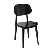 Side Chair, Solid Beech Wood Frame, Black