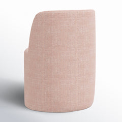 Side Chair with Solid Wood Frame in Rosequartz Textured Linen