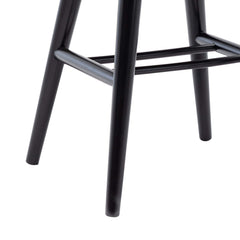 Side Chairs, Set of 12, Black with Cross Back and Solid Rubberwood
