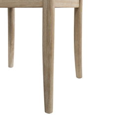 Side Chairs, Set of 2, Beige Wood with Cross Back