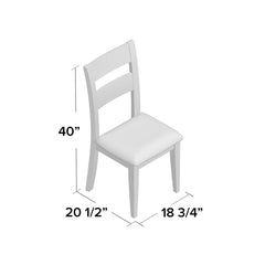 Side Chairs, Set of 2, Faux Leather and Solid Wood, Brown