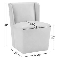 Side Chairs, Set of 2, Ivory Basketweave Upholstery with Wood Legs