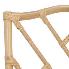 Side Chairs, Set of 2, Rattan with Padded Seat in Natural