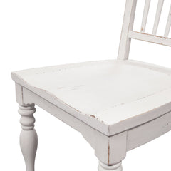 Side Chairs, Set of 2, Solid and Manufactured Wood, Antique White