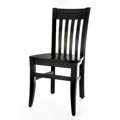 Side Chairs, Set of 2, Solid Beech Wood, Black