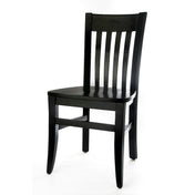 Side Chairs, Set of 2, Solid Beech Wood, Black