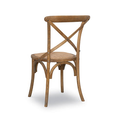 Side Chairs, Set of 2, Solid Wood, Gray Wash, Polyester Blend Seats