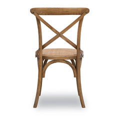 Side Chairs, Set of 2, Solid Wood, Gray Wash, Polyester Blend Seats