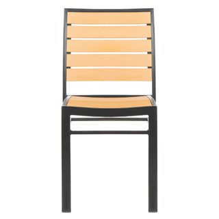Side Chairs, Set of 2, Stackable Metal in Gray
