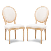 Side Chairs, Set of 2, Upholstered with Solid Wood Legs