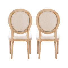 Side Chairs, Set of 2, Upholstered with Solid Wood Legs