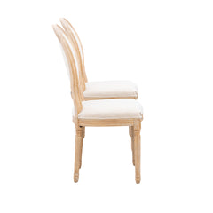 Side Chairs, Set of 2, Upholstered with Solid Wood Legs