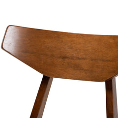 Side Chairs, Set of 4, Light Gray Polyester Blend, Walnut Brown Solid Wood Legs