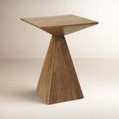 Side Table, 18 in Square, Solid Mango Wood
