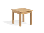 Side Table in Solid Wood, 17.5 in Square, Natural Color