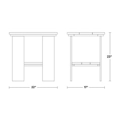 Side Table with Two-Tier Design in Poly Lumber