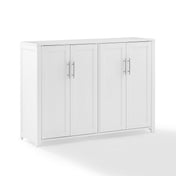 Sideboard, 48-Inch Wide, White with Brushed Nickel Hardware