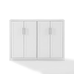 Sideboard, 48-Inch Wide, White with Brushed Nickel Hardware