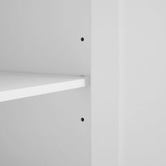 Sideboard, 48-Inch Wide, White with Brushed Nickel Hardware