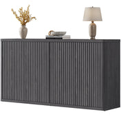 Sideboard, 66.3 in Wide, Manufactured Wood in Dark Gray