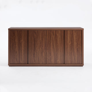 Sideboard, 70 In Wide Manufactured Wood, Mahogany Brown
