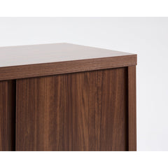 Sideboard, 70 In Wide Manufactured Wood, Mahogany Brown