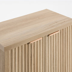 Sideboard, 91.5 Inch Wide, Sand Oak Manufactured Wood