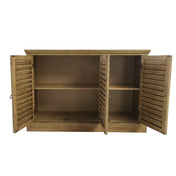 Sideboard Buffet in Natural Brown Manufactured Wood with 3 Doors