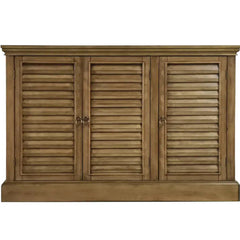 Sideboard Buffet in Natural Brown Manufactured Wood with 3 Doors
