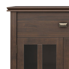 Sideboard Buffet, Solid Pine and Manufactured Wood, 60 Inch, Black