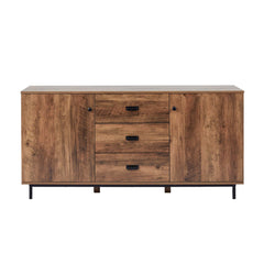 Sideboard Buffet with 3 Drawers and 2 Doors in Brown