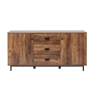 Sideboard Buffet with 3 Drawers and 2 Doors in Brown