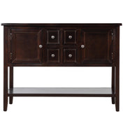 Sideboard Buffet with Four Drawers and Two Cabinets in Espresso