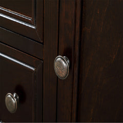 Sideboard Buffet with Four Drawers and Two Cabinets in Espresso