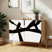 Sideboard Cabinet with 2 Doors in Unfinished Manufactured Wood
