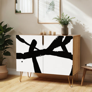 Sideboard Cabinet with 2 Doors in Unfinished Manufactured Wood